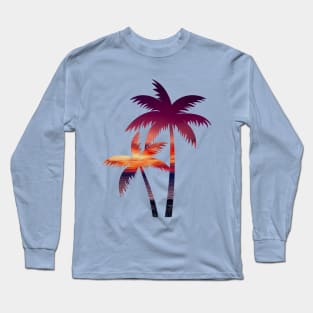 Sunset palm tree Long Sleeve T-Shirt